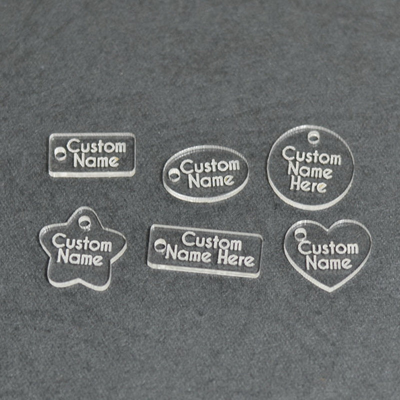 Mini Transparent Acrylic Tags/Charms