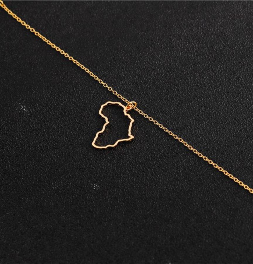 Africa Outline Necklace- (3 Color Options)- BULK BUY-51 PIECES!