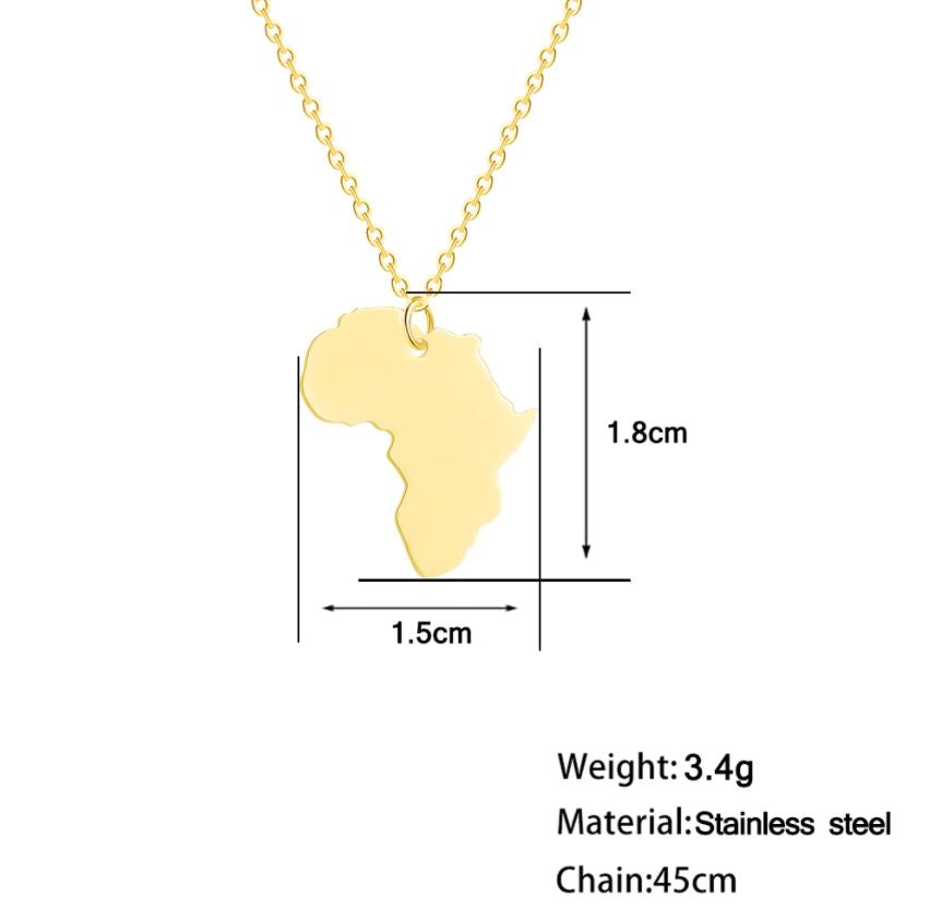 Africa Solid Necklace- (3 Color Options)- BULK BUY 39 PIECES!