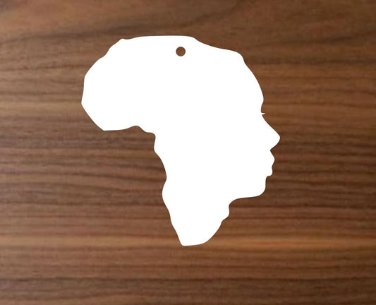 Africa Face- Sublimation Earring Blanks
