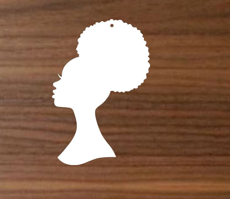Afro Puff Profile- Sublimation Earring Blanks