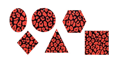 Black & Orange Leopard - Printed Pattern Designs (Sets)
