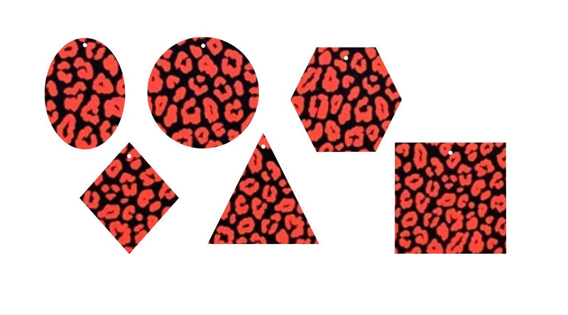 Black & Orange Leopard - Printed Pattern Designs (Sets)