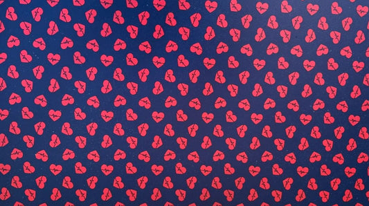 Blue Health Hearts- Printed Pattern Designs (Sets)