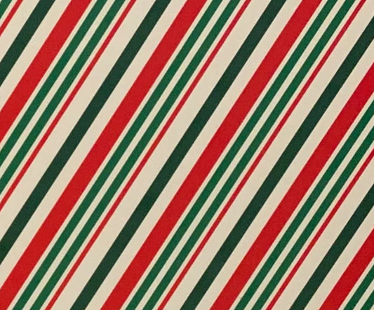 Candy Cane Stripes (Red, Green & White)- Printed Pattern Designs (Sets)