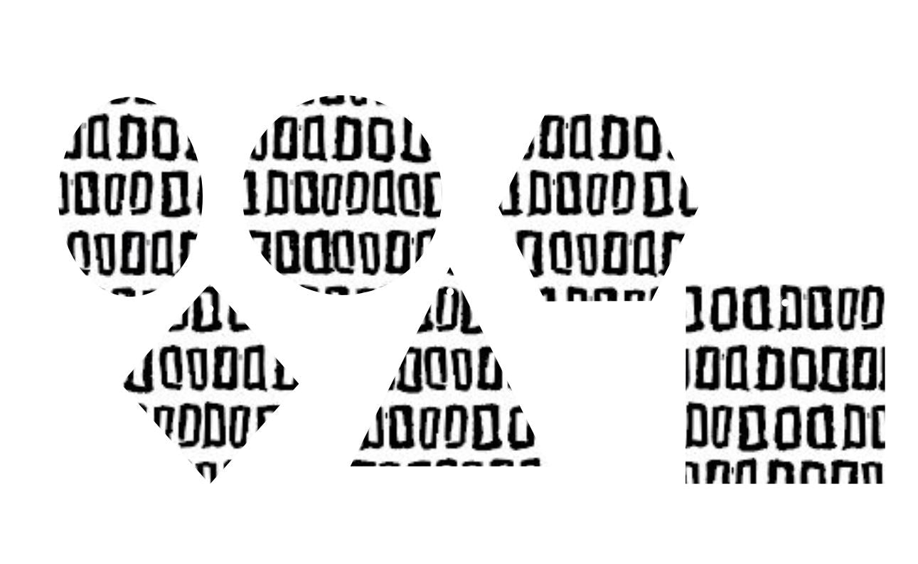 Black & White Mini Rectangles- Printed Pattern Designs (Sets)