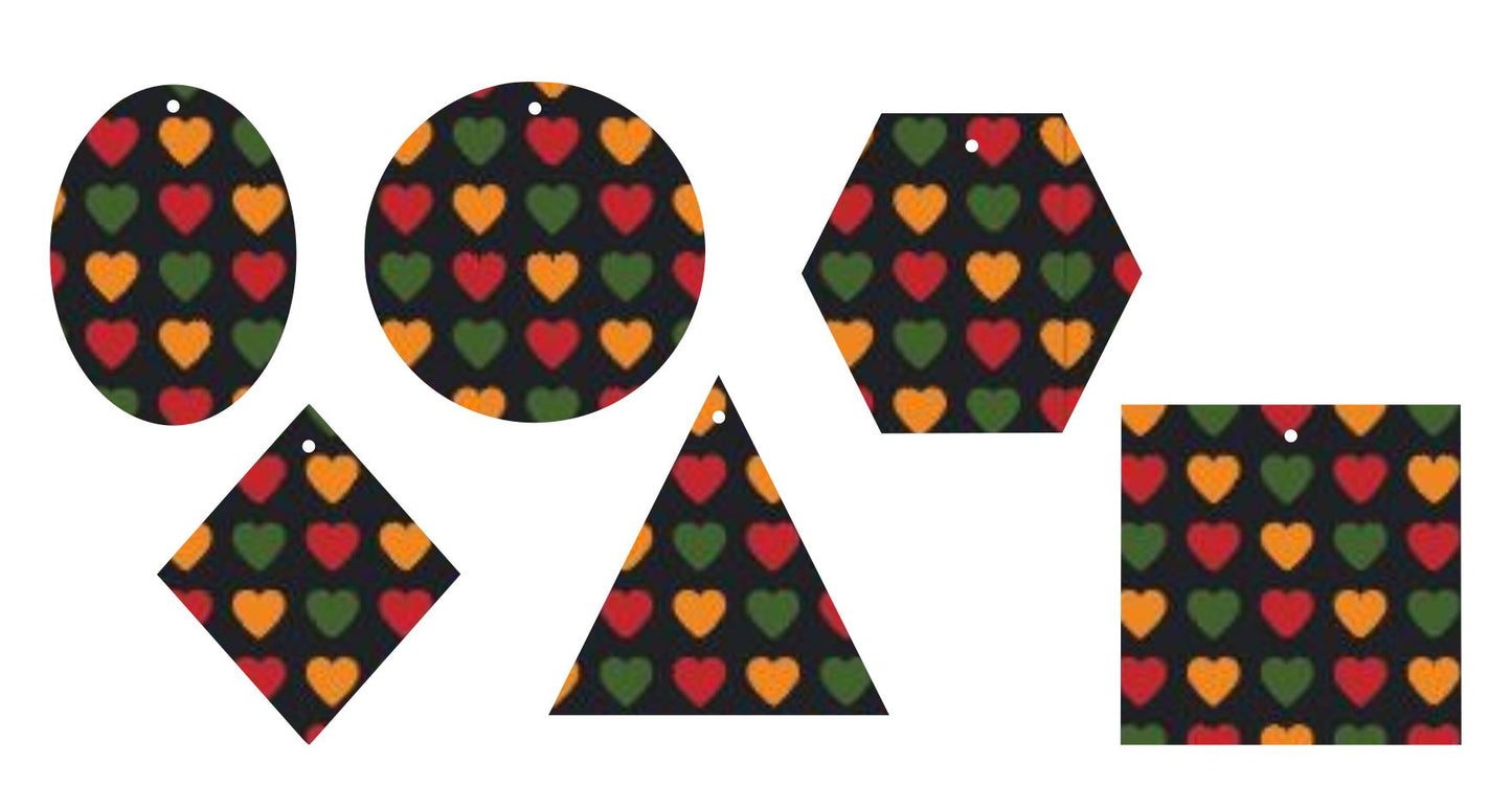 RGY Hearts- Printed Pattern Designs (Sets)