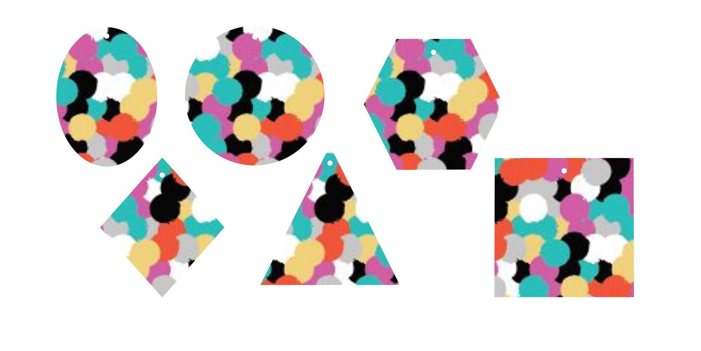 Colorful Polka Dots- Printed Pattern Designs (Sets)