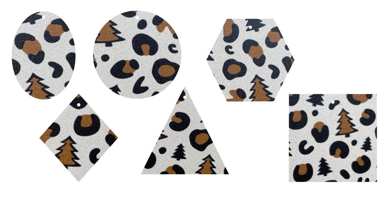Christmas Tree Leopard- Printed Pattern Designs (Sets)