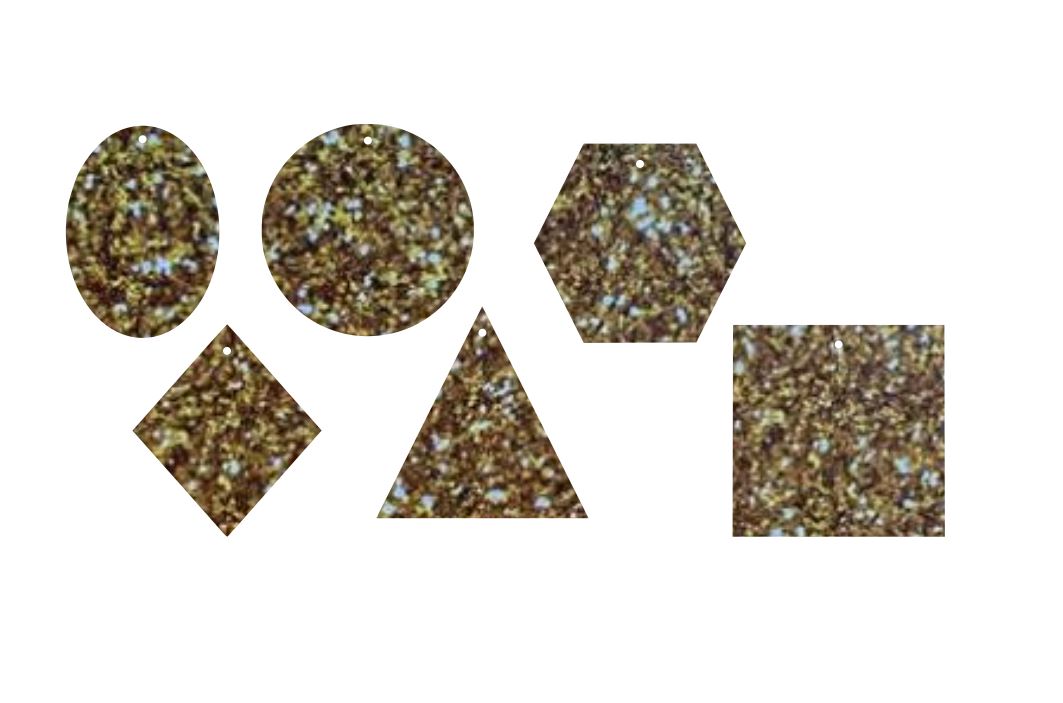 Gold Glitter- Printed Pattern Designs (Sets)
