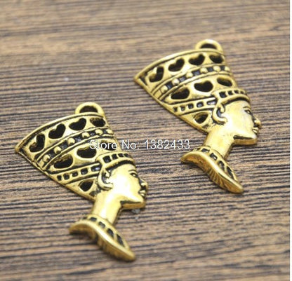 Metal Nefertiti Head- BULK BUY 72 PCS!