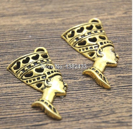Metal Nefertiti Head- BULK BUY 72 PCS!