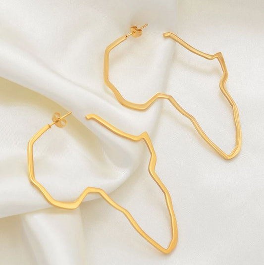 Africa Outline Earrings- (4 Color Options)- BULK BUY 45 PAIRS!