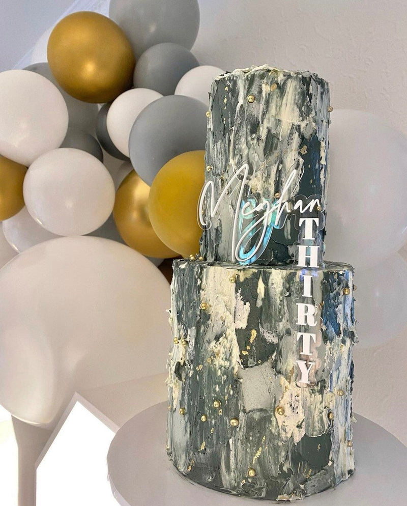 Layered Acrylic Cake Toppers!- CUSTOM- 2 Layer
