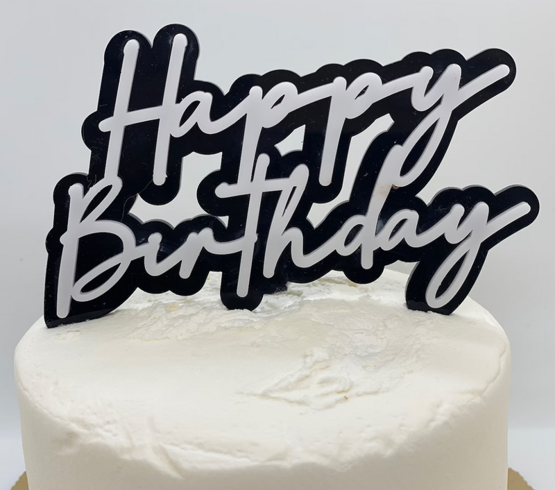 Layered Acrylic Cake Toppers!- CUSTOM- 2 Layer