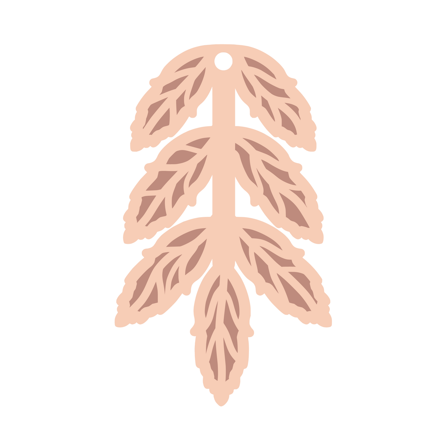 2 Layer Leaf (3)- Vegan Leather Earrings