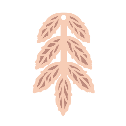 2 Layer Leaf (3)- Vegan Leather Earrings
