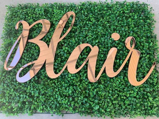 1 Layer Mirror Acrylic Logo or Word Signs