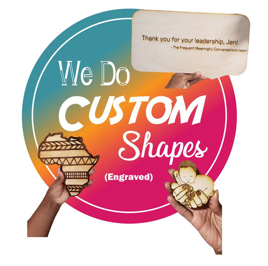 Custom ENGRAVED Dye Cut Wood Shape Cutout