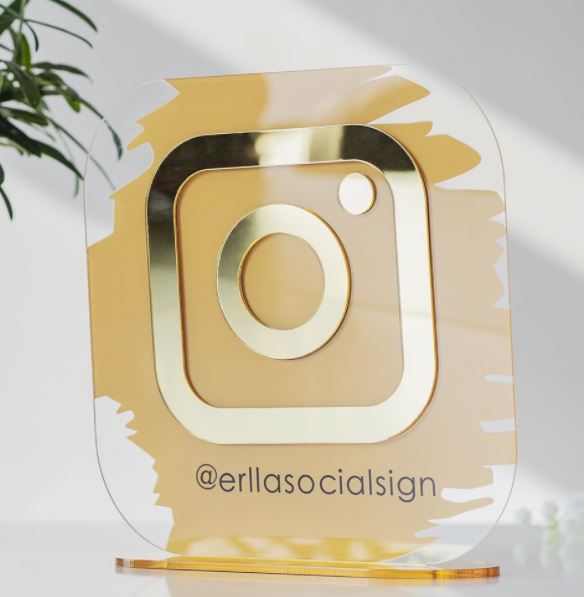 Single Icon/QR Acrylic Social/Payment Sign