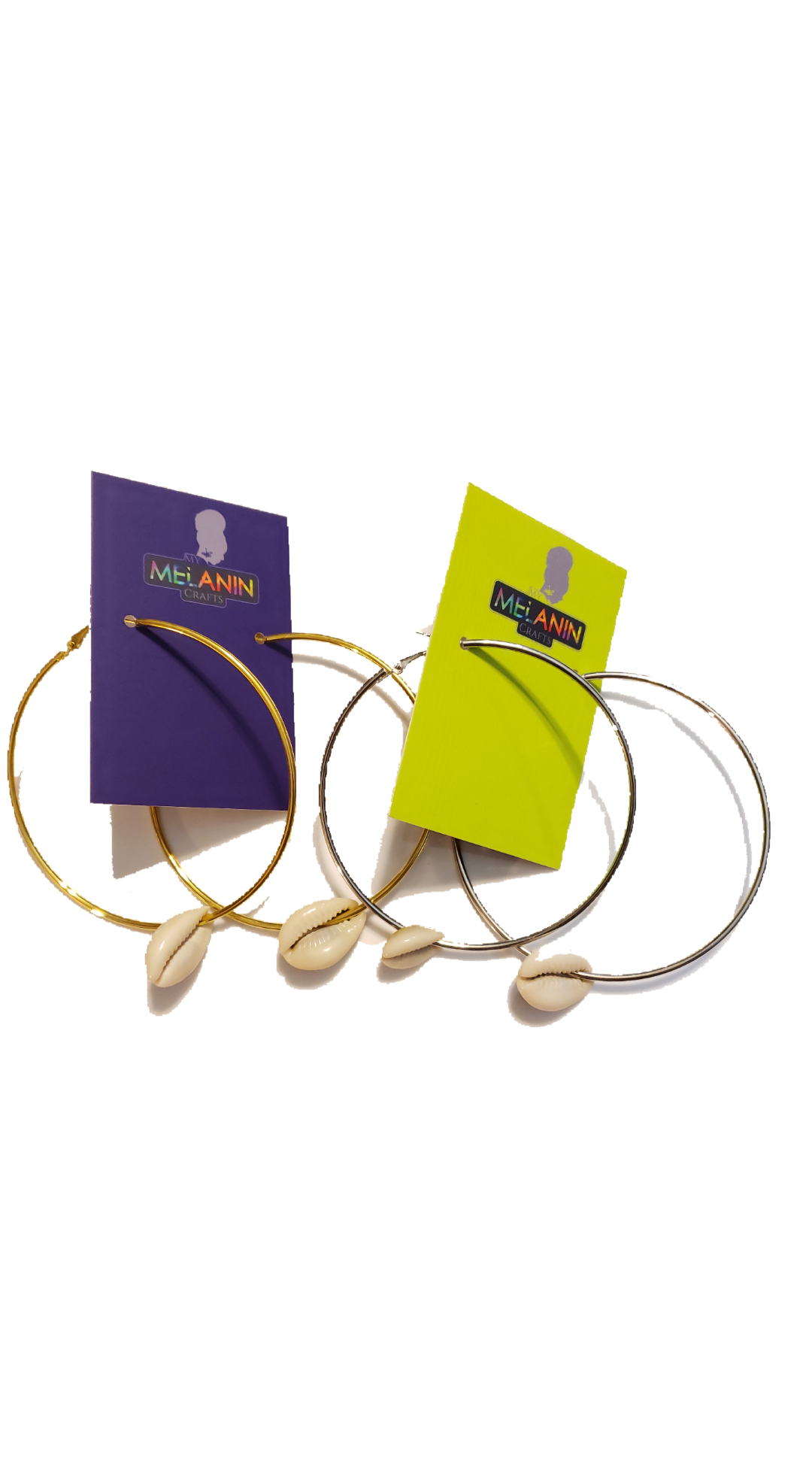 Single Cowrie Shell Hoops (2 Options) BULK BUY 6 PAIRS!