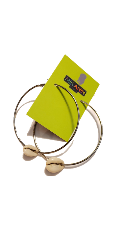Single Cowrie Shell Hoops (2 Options) BULK BUY 6 PAIRS!