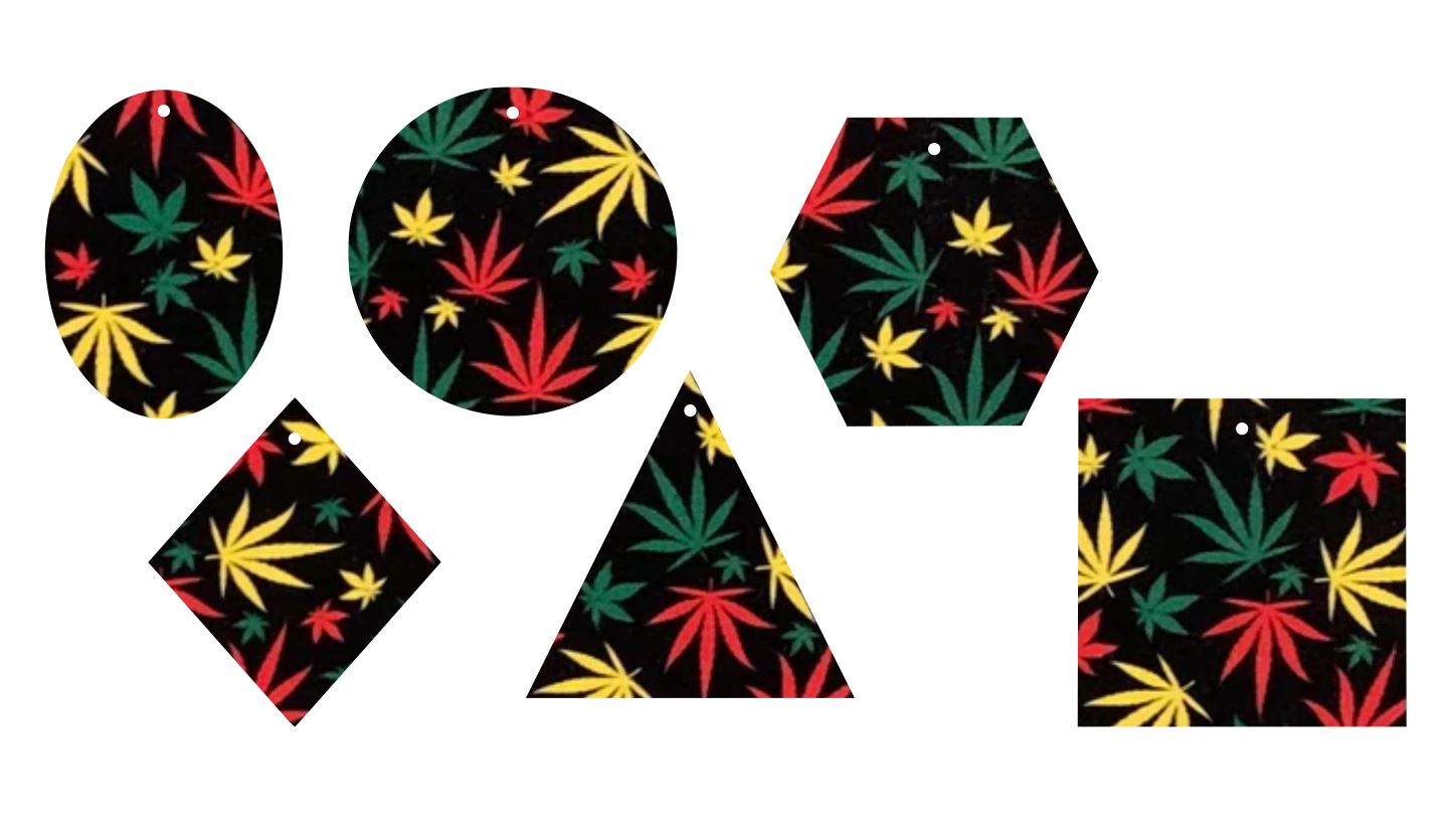 R.Y.G. Cannabis Leaf- Printed Pattern Designs (Sets)