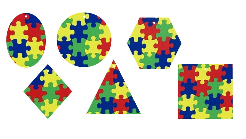 Rainbow Autism Puzzle- Printed Pattern Designs (Sets)