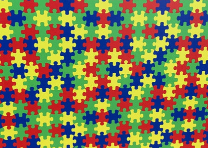 Rainbow Autism Puzzle- Printed Pattern Designs (Sets)