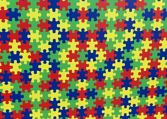 Rainbow Autism Puzzle- Printed Pattern Designs (Sets)