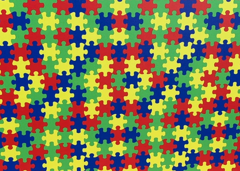 Rainbow Autism Puzzle- Printed Pattern Designs (Sets)