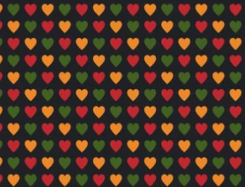 RGY Hearts- Printed Pattern Designs (Sets)