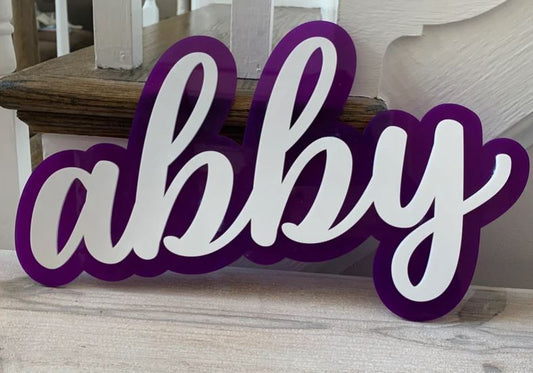 2 Layer Solid Acrylic Logo or Word Signs