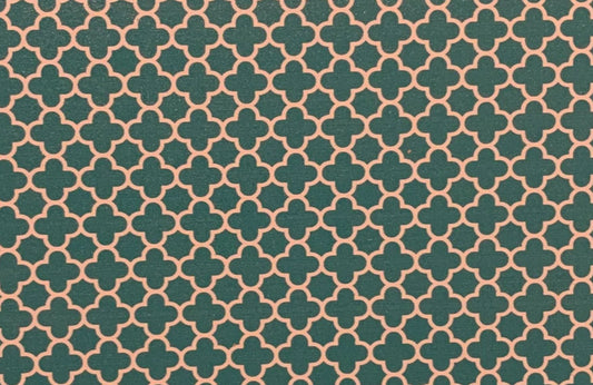 Teal Quatrefoil- Printed Pattern Designs (Sets)