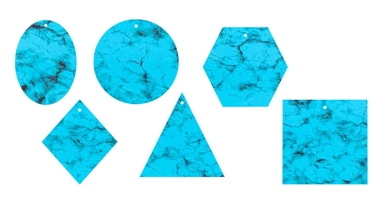 Turquoise Marble- Printed Pattern Designs (Sets)