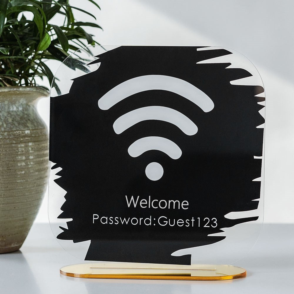Wifi Acrylic House Guest Sign