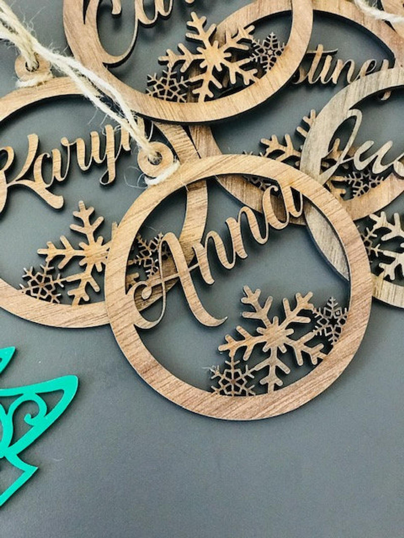 Custom Wood Ornaments- (Logos, Solid Shapes, Names, Etc)