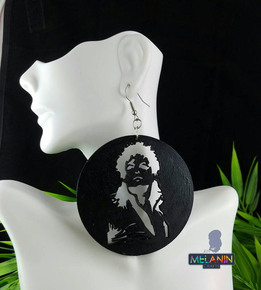 Beat It! (Michael Jackson)- Wooden Earrings BULK BUY  7 PAIRS!