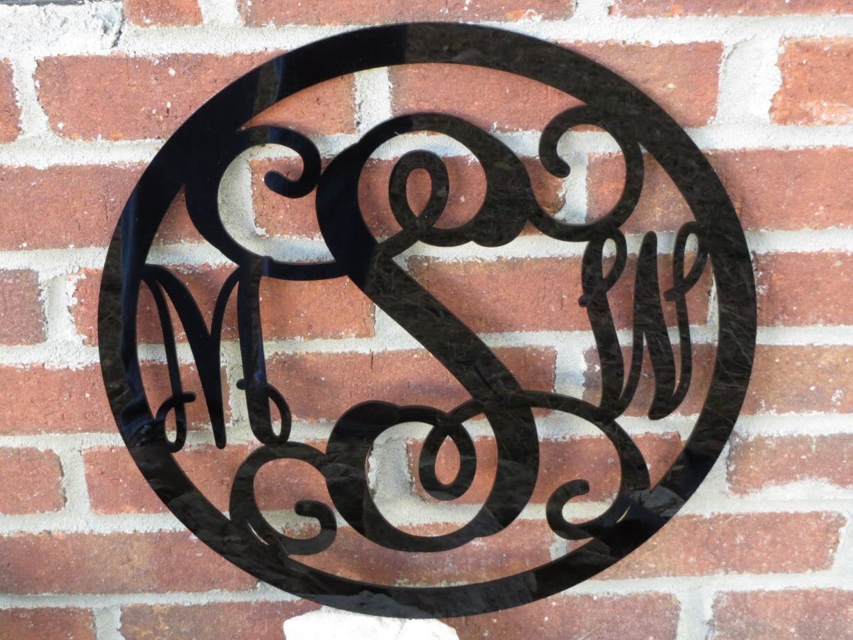 Acrylic Custom Monogram Door Signs